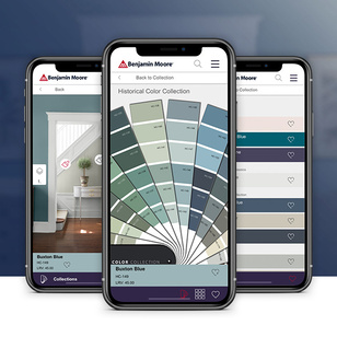 A screenshot from the Benjamin Moore Color Portfolio™ app shown on a smartphone.