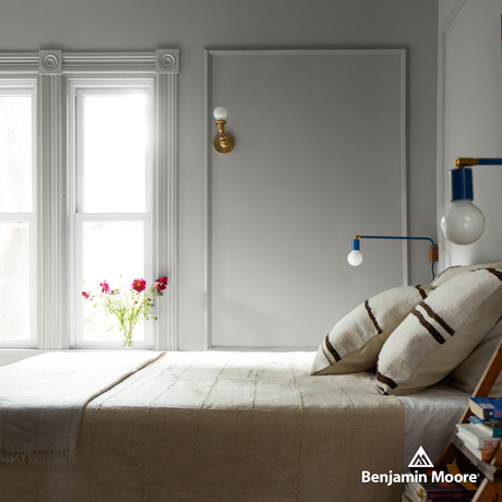 Try a soothing tone like Museum Piece CSP-40 to create a peaceful bedroom refuge.