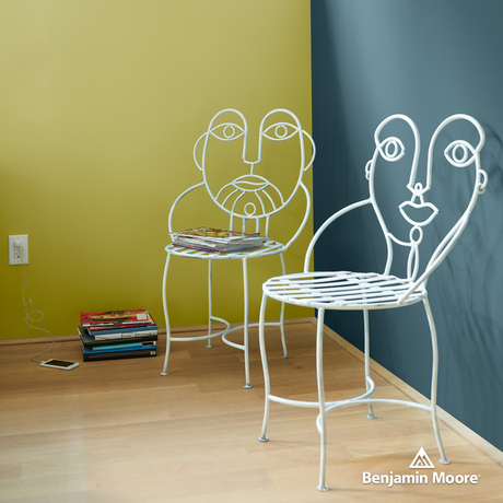 The playful combination of Lilianna CSP-855 and Stained Glass CSP-685 adds personality to this space